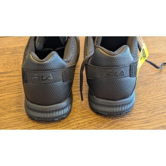 Men's Work Shoes Fila Memory Layers Slip Resistant Shoe, Black, size 12 - Picture 3 of 8